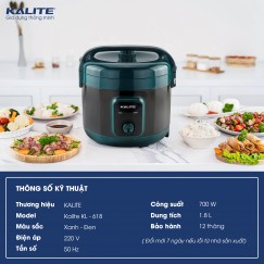 NỒI CƠM ĐIỆN ĐA NĂNG KALITE KL-618 NỒI CƠM ĐIỆN ĐA NĂNG KALITE KL-618