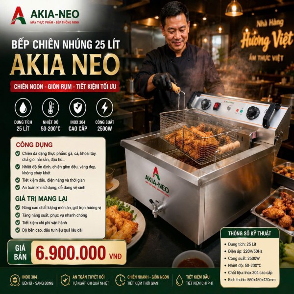 Bếp chiên nhúng 25 Lít AKIA NEO