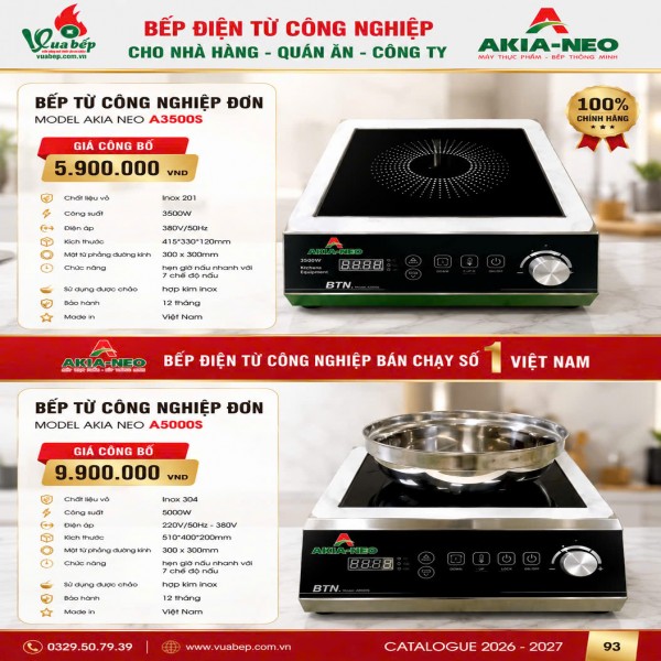 BẾP TỪ CÔNG NGHIỆP AKIA NEO A3500S