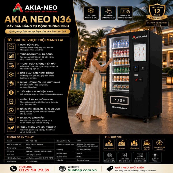 MÁY BÁN HÀNG TỰ ĐỘNG AKIA NEO-N36-S15.6-NA