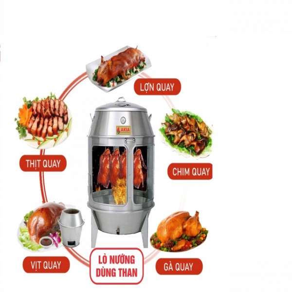 LÒ QUAY INOX MẶT KIẾNG 80 CM